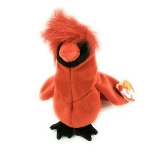 TY BEANIE BABIES 1998 MAC THE CARDINAL BIRD